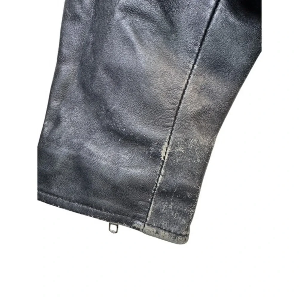 Vance Leather collection‎ women XXXXL Black Genuine Motorcycle Jacket 11 Zippers